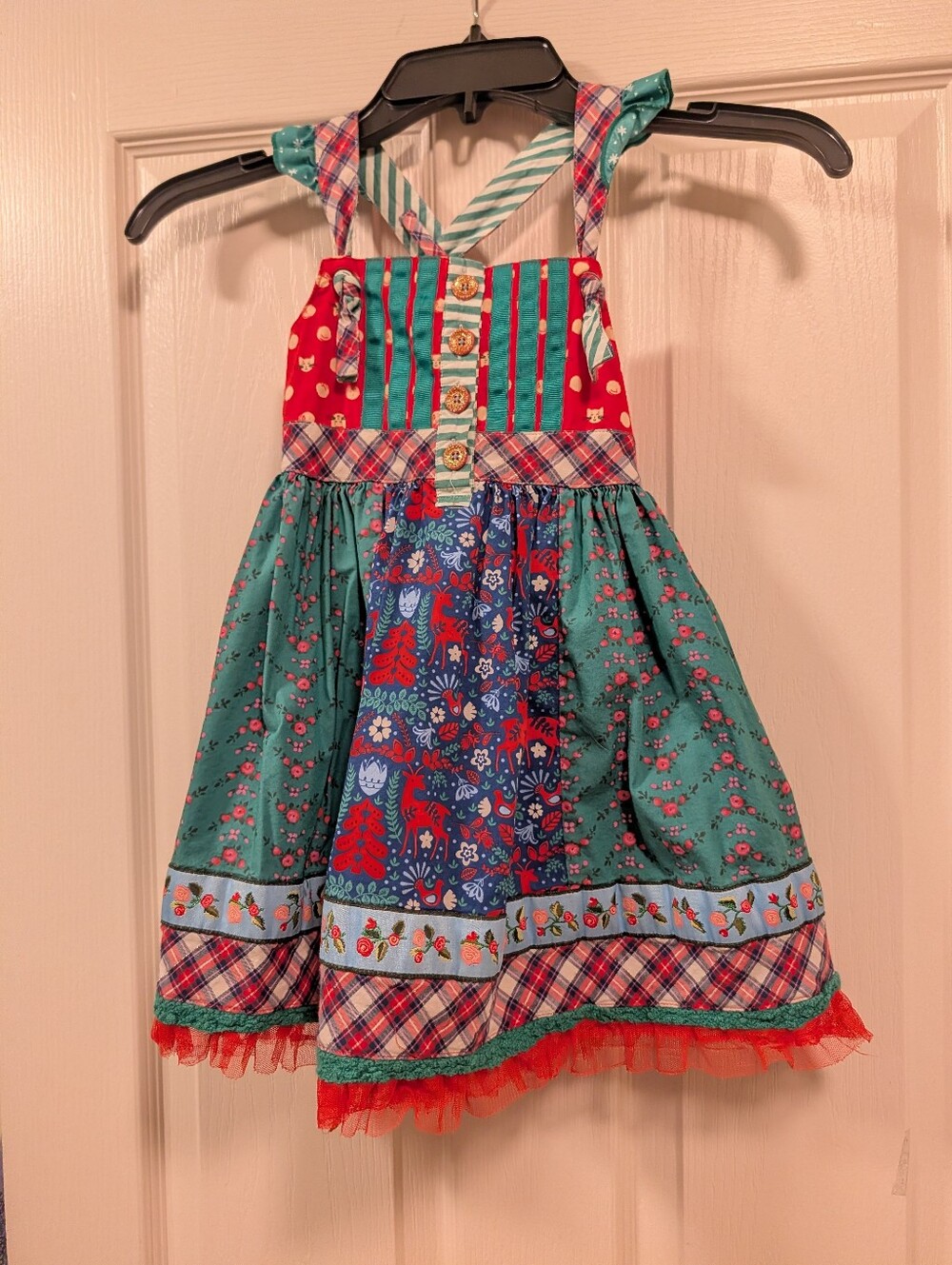 Matilda Jane Make Believe Holly Days Knot Dress 4T